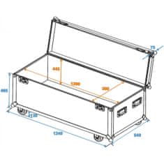 Roadinger Univerzální Case Profi 120x50x50cm s kolečky