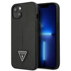 Guess GUHCP14MPSATLK hard silikonové pouzdro iPhone 14 PLUS 6.7" black Saffiano Triangle Logo