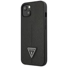 Guess GUHCP14MPSATLK hard silikonové pouzdro iPhone 14 PLUS 6.7" black Saffiano Triangle Logo