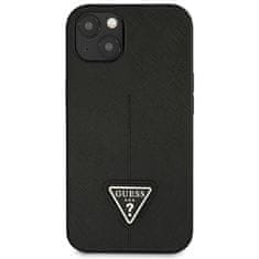 Guess GUHCP14MPSATLK hard silikonové pouzdro iPhone 14 PLUS 6.7" black Saffiano Triangle Logo