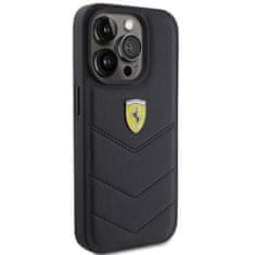 Ferrari hard silikonové pouzdro iPhone 15 PRO 6.1" black Quilted Metal Logo