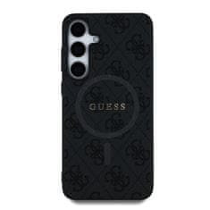 Guess Zadní kryt PU Leather 4G Colored Ring MagSafe pro Samsung Galaxy S25+ Black