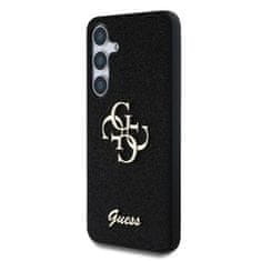 Guess Zadní kryt PU Fixed Glitter 4G Metal Logo pro Samsung Galaxy S25+ Black