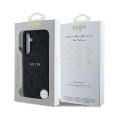 Guess Zadní kryt PU Leather 4G Colored Ring MagSafe pro Samsung Galaxy S25+ Black