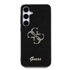 Guess Zadní kryt PU Fixed Glitter 4G Metal Logo pro Samsung Galaxy S25+ Black