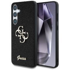 Guess Originální zadní kryt Fixed Glitter Big 4G Metal Logo pro Samsung Galaxy S25 black