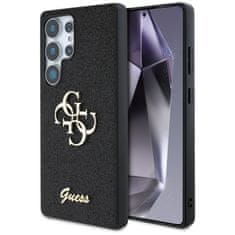 Guess Originální zadní kryt Fixed Glitter Big 4G Metal Logo pro Samsung Galaxy S25 Ultra black