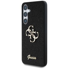 Guess Originální zadní kryt Fixed Glitter Big 4G Metal Logo pro Samsung Galaxy S25 black