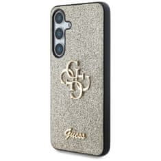 Guess Originální zadní kryt Fixed Glitter Big 4G Metal Logo pro Samsung Galaxy S25 gold