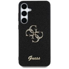 Guess Originální zadní kryt Fixed Glitter Big 4G Metal Logo pro Samsung Galaxy S25 black