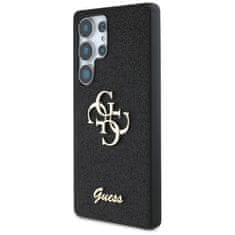 Guess Originální zadní kryt Fixed Glitter Big 4G Metal Logo pro Samsung Galaxy S25 Ultra black