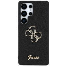 Guess Originální zadní kryt Fixed Glitter Big 4G Metal Logo pro Samsung Galaxy S25 Ultra black