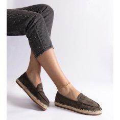 Zelené nazouvací espadrilky na platformě velikost 40