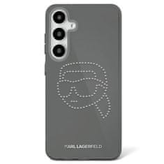 Karl Lagerfeld Originální zadní kryt Rhinestones Karl Head Logo pro Samsung Galaxy S25 black