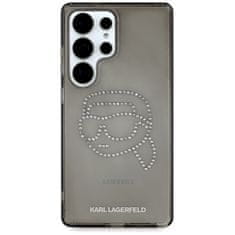 Karl Lagerfeld Originální zadní kryt Rhinestones Karl Head Logo pro Samsung Galaxy S25 Ultra black