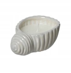 Kaemingk Svíčka s vůní citronu v porcelánové skořápce 13,4x5cm dekorativní vosková svíčka