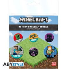 AbyStyle Minecraft odznak, sada 6 ks "Mix"