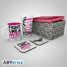 AbyStyle DC COMICS Pack: Glass XXL + Mug + 2 Coasters "Heros"