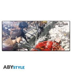 AbyStyle ATTACK ON TITAN - Mousepad XXL - Eren vs Colossal Titan - 90 x 40 x 0,3 cm