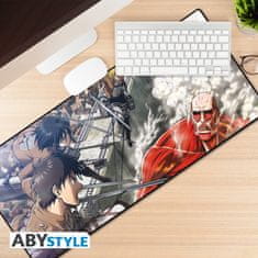 AbyStyle ATTACK ON TITAN - Mousepad XXL - Eren vs Colossal Titan - 90 x 40 x 0,3 cm