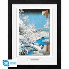 GB eye HIROSHIGE - Framed print "The Drum Bridge" (30x40)