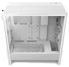 NZXT skříň H5 Flow edition / 2x120 mm fan / USB 3.0 / USB-C 3.1 / průhledná bočnice / mesh panel / bílá