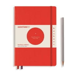 Leuchtturm1917 Zápisník Red A5 Medium Bauhaus Edition tečkovaný