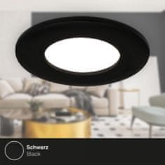 BRILONER BRILONER 3ks sada LED vestavné svítidlo, pr. 8,5 cm, LED modul, 4,9W, 450 lm, černá IP44 BRI 7103-435