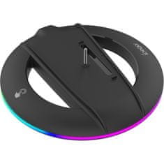 Ipega P5S025S Vertikální stojan s RGB osvětlením – pro PS5 Slim - Černá KP36405