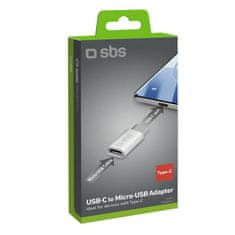 SBS Adaptér SBS Micro USB na USB-C – Bílá KP36399