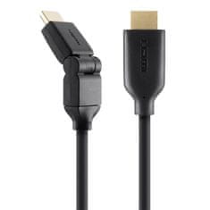 Belkin Dual Swivel HDMI kabel – 2 m - Černá KP36398