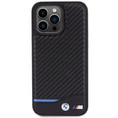 Bmw hard silikonové pouzdro iPhone 15 PRO MAX 6.7" black Leather Carbon