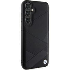 Bmw kryt na Samsung Galaxy S24 PLUS Black Signature Leather Crossing Lines Pattern