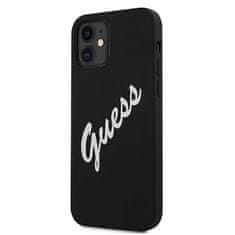 Guess GUHCP12SLSVSBW hard silikonové pouzdro iPhone 12 Mini 5.4" black-white Silicone Vintage