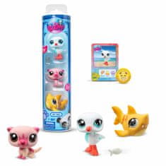 Hasbro Littlest Pet Shop 3 figurky - bílý ptáček, kočička, žralok