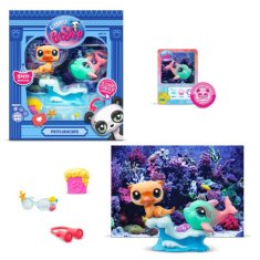 Hasbro Littlest Pet Shop balení 2 figurek Petfluenceři MIX - Shellfie Fun!