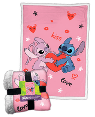 CHARACTER WORLD Fleecová deka - Disney Stitch Love