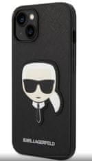 CG Mobile Karl Lagerfeld PU Saffiano Karl Head Zadní Kryt pro iPhone 14 Black