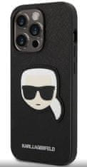 CG Mobile Karl Lagerfeld PU Saffiano Karl Head Zadní Kryt pro iPhone 14 Pro Max Black