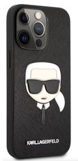 CG Mobile Karl Lagerfeld PU Saffiano Karl Head Zadní Kryt pro iPhone 14 Pro Black