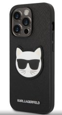 CG Mobile Karl Lagerfeld PU Saffiano Choupette Head Zadní Kryt pro iPhone 14 Pro Black