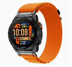 Ostatní Garmin náhradní řemínek - tkaný nylon - 22mm pro řadu Fénix - oranžová