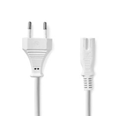 Nedis napájecí kabel zástrčka EURO - IEC-320-C7, 3 m, bílá (CEGL11040WT30)