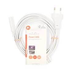 Nedis napájecí kabel zástrčka EURO - IEC-320-C7, 3 m, bílá (CEGL11040WT30)