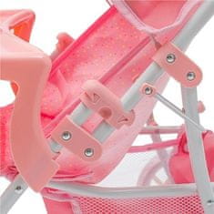 Baby Mix Sportovni kočárek pro panenky Lana pink