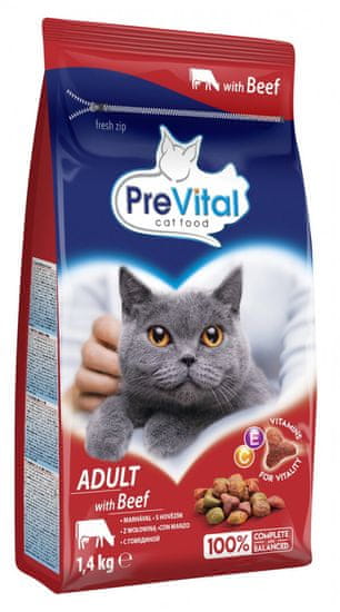 Reno PREVITAL granule s hovězím pro dospělé kočky 1,4 kg