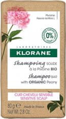 Klorane Tuhý šampon pro citlivou pokožku hlavy Pivoňka (Shampoo Bar) 80 g