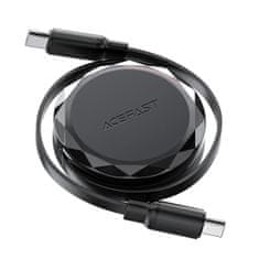 AceFast Stahovací USB-C na USB-C kabel - 60 W - 0,8 m - Černá KP36456