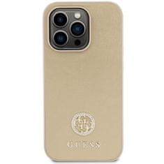 Guess hard silikonový kryt iPhone 15 PRO 6.1" gold Strass Metal Logo