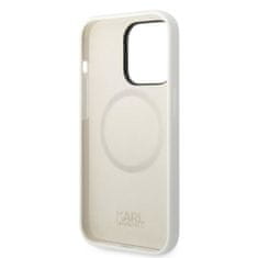 Karl Lagerfeld KLHMP14XSNCHBCH hard silikonové pouzdro iPhone 14 PRO MAX 6.7" white Silicone Choupette MagSafe